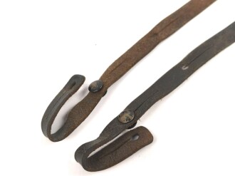 Trageriemen für ein Fernglas. Dunkelbraunes Leder, Breite 10mm, Gesamtlänge 104cm