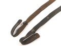 Trageriemen für ein Fernglas. Dunkelbraunes Leder, Breite 10mm, Gesamtlänge 104cm