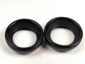 Paar Okularringe für Dienstglas 6 x 30 Wehrmacht. Schwarze Preßmasse, guter Zustand