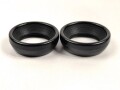 Paar Okularringe für Dienstglas 6 x 30 Wehrmacht. Schwarze Preßmasse, guter Zustand