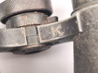 Kaiserreich und 1. Weltkrieg, Fernglas 08 von Carl Zeiss Jena. Originallack, klare Durchsicht