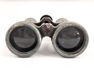 Kaiserreich und 1. Weltkrieg, Fernglas 08 von Carl Zeiss Jena. Originallack, klare Durchsicht