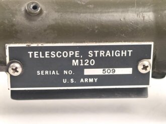 U.S. Army Telescope, Straight, M120. Clear optics, original paint, overall good condition