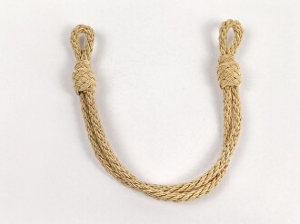 NSDAP, Kordel für die Schirmmütze für politische Leiter, Gesamtlänge 31cm, Metallfaden