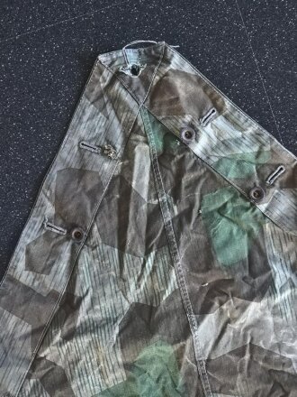 Zeltbahn 31 Wehrmacht, Getragenes Stück, ungereinigt