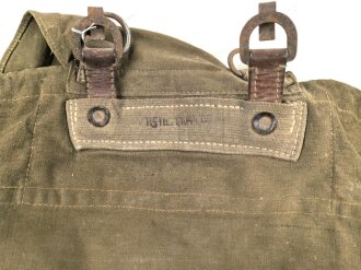 Rucksack Wehrmacht, Getragenes Stück, ungereinigt, Reichsbetriebsnummer