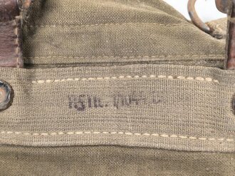 Rucksack Wehrmacht, Getragenes Stück, ungereinigt, Reichsbetriebsnummer
