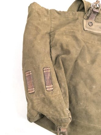 Rucksack Wehrmacht, Getragenes Stück, ungereinigt, Reichsbetriebsnummer
