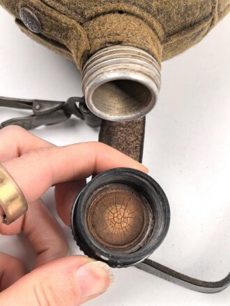 Feldflasche Wehrmacht, Ausführung 1 Liter, gebraucht, ungereinigt