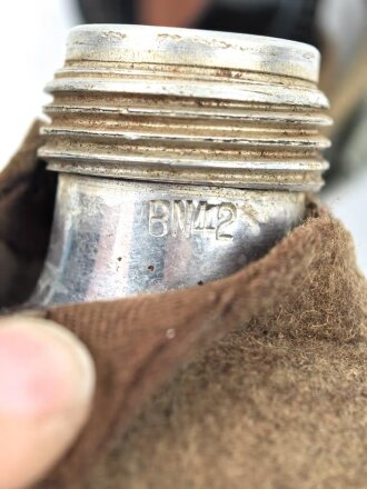 Feldflasche Wehrmacht, Ausführung 1 Liter, gebraucht, ungereinigt