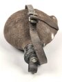 Feldflasche Wehrmacht, gebraucht, ungereinigt, defekt