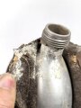Feldflasche Wehrmacht, gebraucht, ungereinigt, defekt