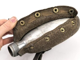 Feldflasche Wehrmacht, stark gebraucht, ungereinigt