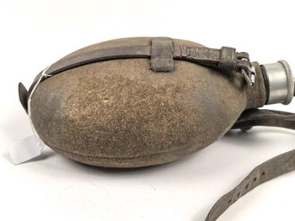 Feldflasche Wehrmacht, stark gebraucht, ungereinigt