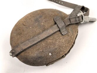 Feldflasche Wehrmacht, stark gebraucht, ungereinigt