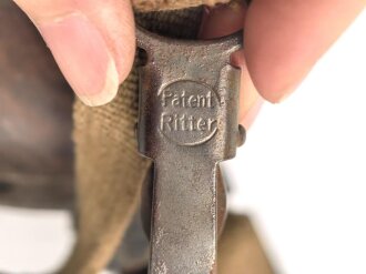 Feldflasche in Tropenausführung Wehrmacht, gebraucht, ungereinigt, defekt