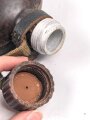 Feldflasche in Tropenausführung Wehrmacht, gebraucht, so zum Kriegsende nochmals Ausgegeben
