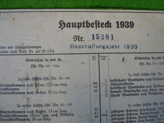 Hauptbesteck 1939, guter Zustand, Original lackierte Kiste