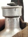 Feldflasche Wehrmacht, stark gebraucht, ungereinigt, Bezug lässt sich nicht schliessen