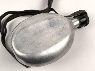 Feldflasche Wehrmacht, Gebraucht, ungereinigt, defekt