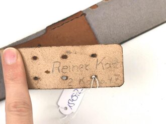 Lackleder Koppelriemen  Wehrmacht. Das Unterfutter leicht mottig, Gesamtlänge 94cm