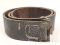 Koppelriemen für Mannschaften der Wehrmacht. Eisernenr Gegenhalt, späte Ausführung, Gesamtlänge 88cm
