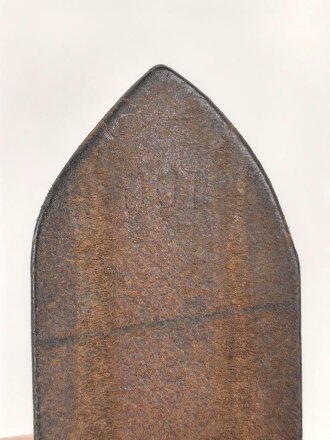 Zweidornkoppel für Offiziere des Heeres. Dunkelbraunes Leder, Höhe 50mm, Gesamtlänge 101cm