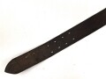 Zweidornkoppel für Offiziere des Heeres. Dunkelbraunes Leder, Höhe 50mm, Gesamtlänge 101cm