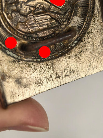 Koppelschloss für Angehörige der Hitlerjugend. Eisen vernickelt, RZM M4/24