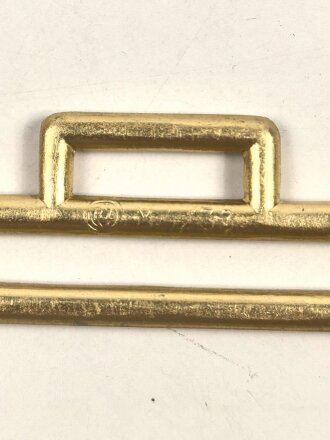 Hakenfang für eine Feldbinde für politische Leiter der NSDAP. Aluminium eloxiert, RZM M4/39