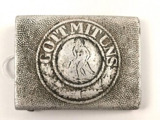 Heer, Koppelschloss für Mannschaften, Aluminium. Stark getragen, entnazifiziert