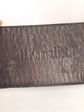 Koppelriemen für Mannschaften der Wehrmacht. Aluminium Gegenhalt, Gesamtlänge 97cm