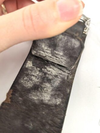 Koppelriemen für Mannschaften der Wehrmacht. Aluminium Gegenhalt, Gesamtlänge 97cm