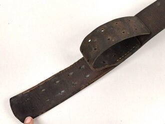 Koppelriemen für Mannschaften der Wehrmacht. Aluminium Gegenhalt, Gesamtlänge 97cm