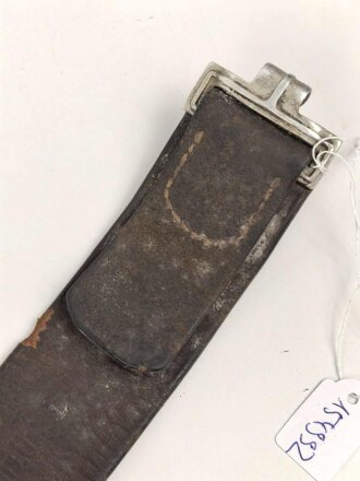 Koppelriemen für Mannschaften der Wehrmacht. Aluminium Gegenhalt, Gesamtlänge 97cm