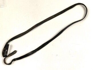 Trageriemen für ein Fernglas. Schwarzes Leder, Gesamtlänge 85cm