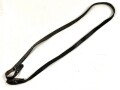 Trageriemen für ein Fernglas. Schwarzes Leder, Gesamtlänge 85cm