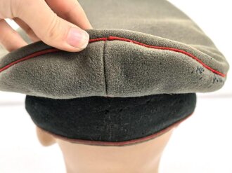 Heer, Schirmmütze für Mannschaften der Artillerie. Ungereinigter Speicherfund