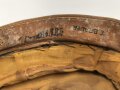 Heer, Schirmmütze für Mannschaften der Kavallerie. Kopfgrösse 57. Getragenes Stück, etliche Mottenaufrauhungen, sonst in gutem Gesamtzustand