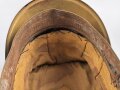 Heer, Schirmmütze für Mannschaften der Kavallerie. Kopfgrösse 57. Getragenes Stück, etliche Mottenaufrauhungen, sonst in gutem Gesamtzustand