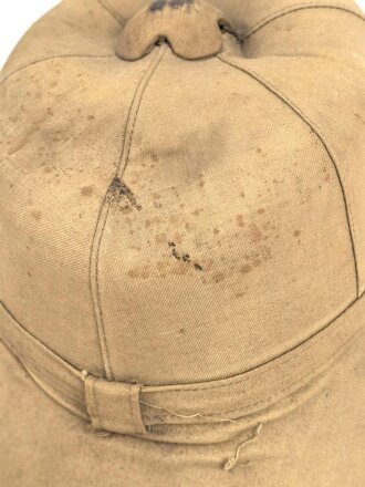 Tropenhelm Wehrmacht, oben leicht eingedrückt, Kopfgrösse 56