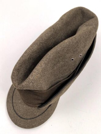 Reichsarbeitsdienst, Mütze für Mannschaften  Das Schweißleder angefressen, insgesamt leicht deformiert, sonst gut, Kopfgrösse etwa 57