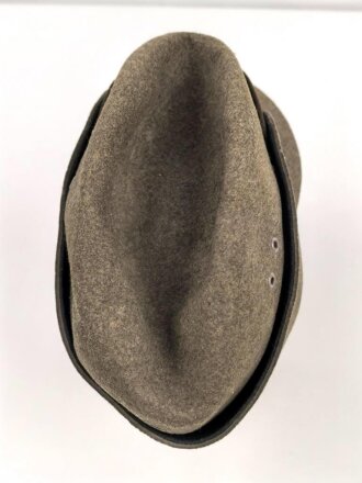 Reichsarbeitsdienst, Mütze für Mannschaften  Das Schweißleder angefressen, insgesamt leicht deformiert, sonst gut, Kopfgrösse etwa 57