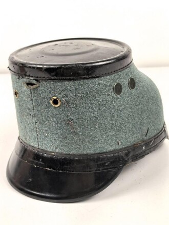 Polizei III.Reich, Tschako für Mannschaften der Schutzpolizei, Hersteller EREL, Kopfgrösse 59