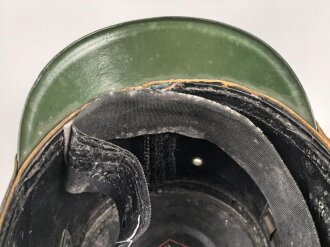 Polizei III.Reich, Tschako für Mannschaften der Schutzpolizei, Hersteller EREL, Kopfgrösse 59