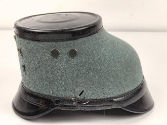 Polizei III.Reich, Tschako für Mannschaften der Schutzpolizei, Hersteller EREL, Kopfgrösse 59