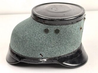 Polizei III.Reich, Tschako für Mannschaften der Schutzpolizei, Hersteller EREL, Kopfgrösse 59