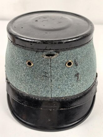 Polizei III.Reich, Tschako für Mannschaften der Schutzpolizei, Hersteller EREL, Kopfgrösse 59