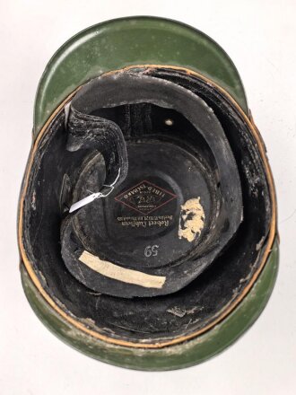 Polizei III.Reich, Tschako für Mannschaften der Schutzpolizei, Hersteller EREL, Kopfgrösse 59