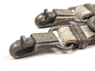 Gehänge zum Dolch für Offiziere des Heeres. Stark getragen, modifiziert